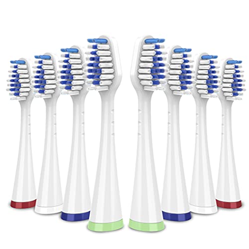 Oralphi Replacement Toothbrush Heads for Waterpik Complete Care 5.0/9.0 (CC-01/WP-861), STRB-8WW, (8-Pack, White) - Image 1
