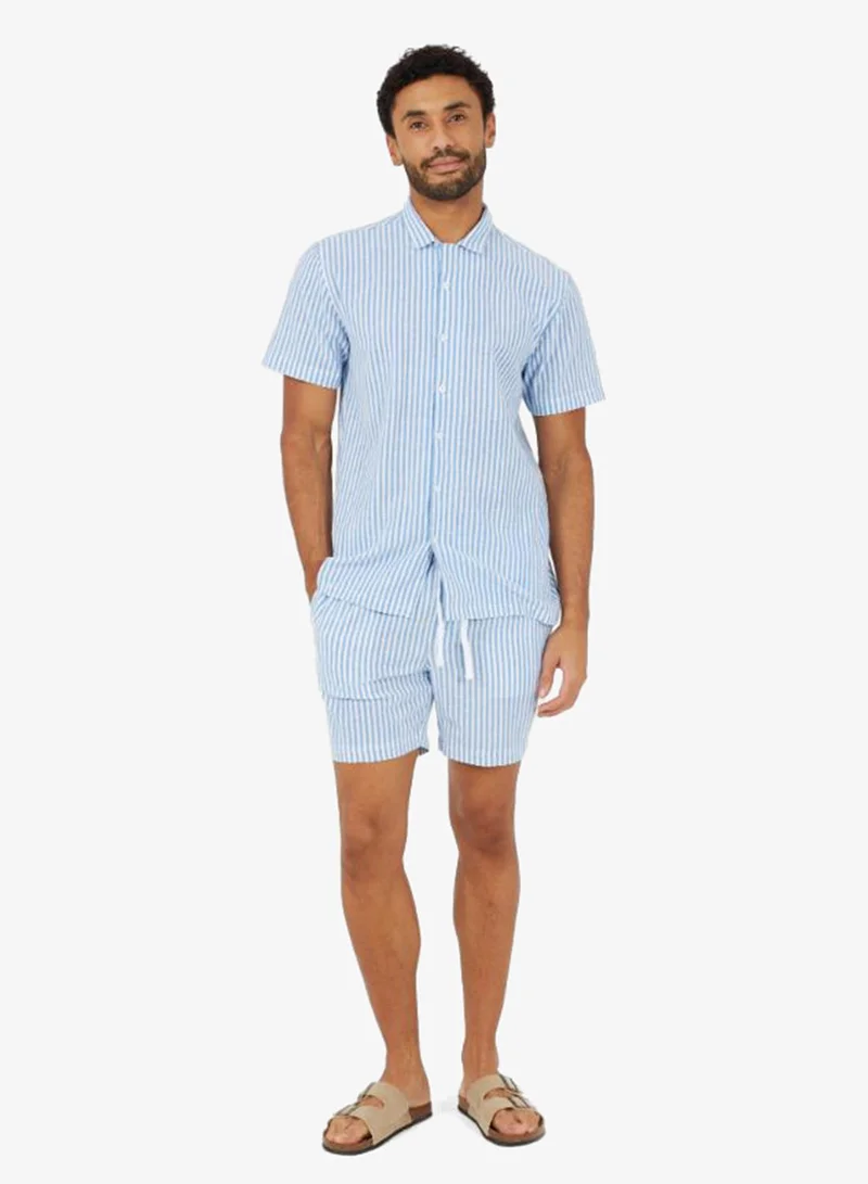 BRAVE SOUL  MENS SHORTS WITH SIDE ENTRY POCKETS. HERRINGBONE DRAWCORD TAPE WITH FOLDED AND STITCHED ENDS. PATCH POCKET TO BACK. for Men | Best Price UAE
