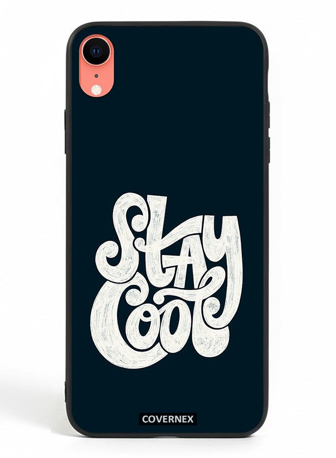 Covernex Apple iPhone XR Protective Case Cover Printed Featuring Stay Cool Retro Croovy Typography - Image 2