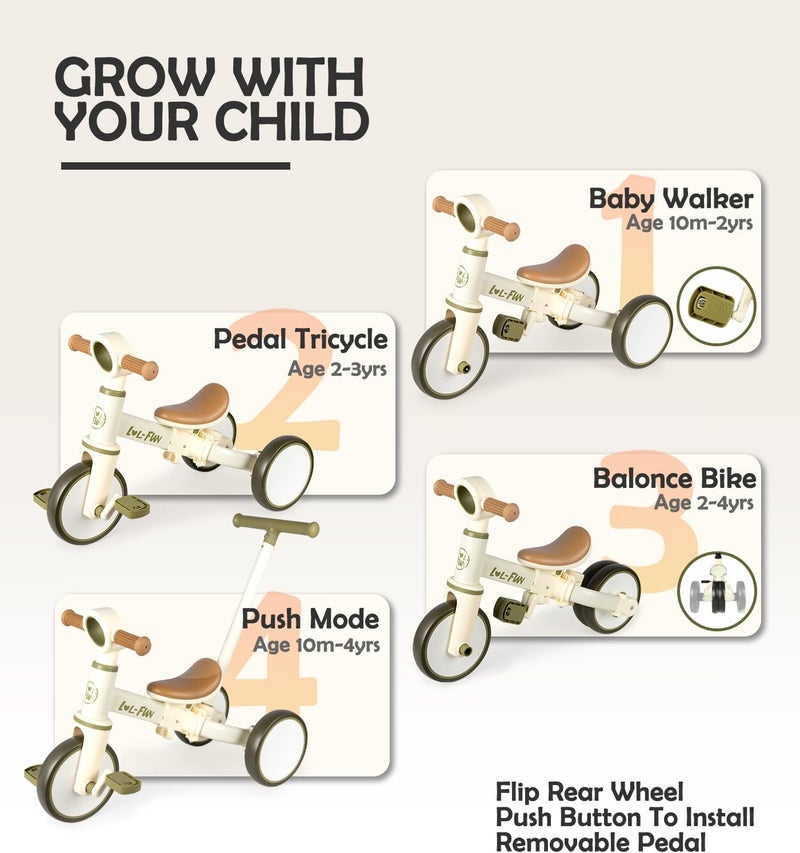 LOL-FUN 4 in 1 Toddler Balance Bike - Image 3
