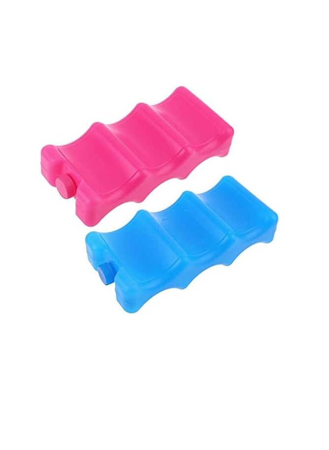 Generic - Reusable Ice Packs for Coolers, 2PCS Contoured Freezer Packs for Breastmilk Bottle Storage, Lunch Box, Insulated Bags, Long Lasting Reusable Cool Packs for Beer Cans Soda, Camping Beach Picnic - Image 1