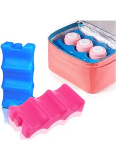 Generic Reusable Ice Packs for Coolers, 2PCS Contoured Freezer Packs for Breastmilk Bottle Storage, Lunch Box, Insulated Bags, Long Lasting Reusable Cool Packs for Beer Cans Soda, Camping Beach Picnic  - Image 1