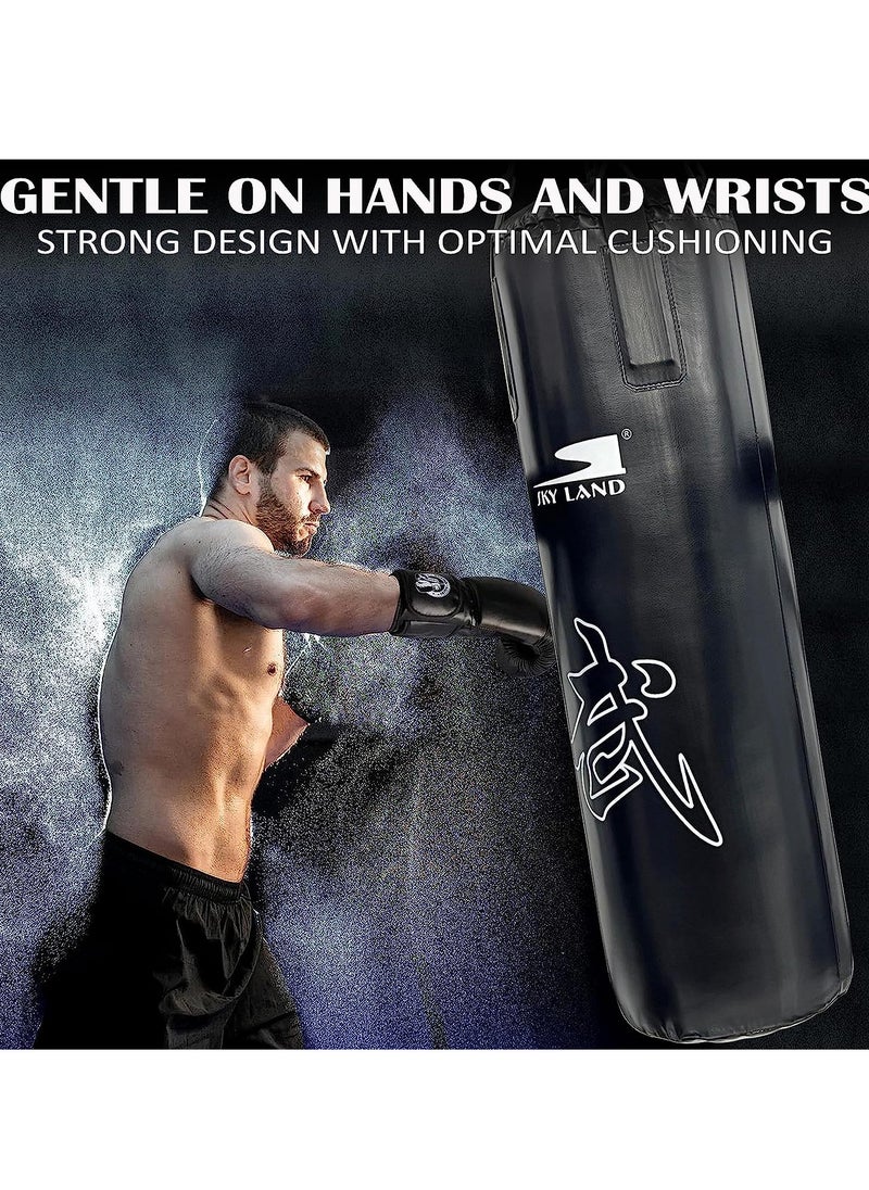 Sky Land - Punching Bag with Chain & Heavy Duty PU Leather Hanging Bag (Filled) | Boxing Bag for Kickboxing, Karate, Muay Thai for Adults/Kids - Image 1