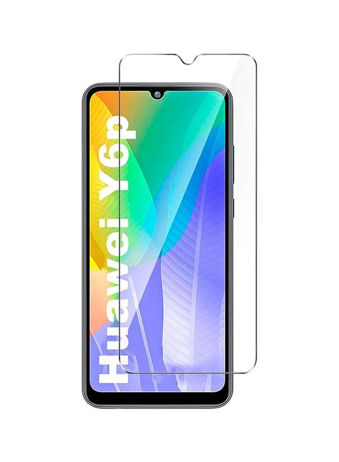 واقي شاشة من الزجاج المقوى لهاتف هواوي Y6P شفاف - Image 1
