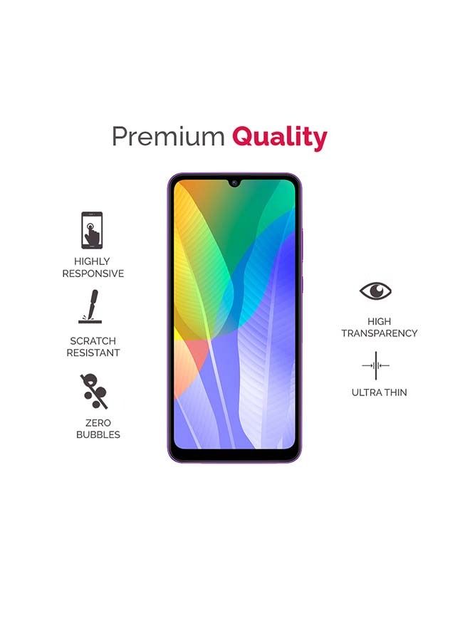 واقي شاشة من الزجاج المقوى لهاتف هواوي Y6P شفاف - Image 3