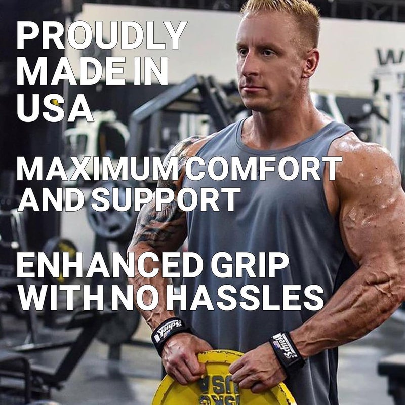 Schiek Sports Basic Lifting Straps - Durable Nylon Weightlifting Straps in Black - Image 5