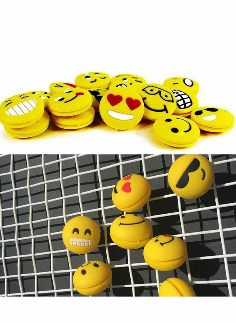 KASTWAVE - Tennis Vibration Dampeners, 8Pcs Racket Shock Absorbers, Smile Face Silicone Absorbers racket dampene, Durable Long-Lasting, Great for Players, Random Style - Image 1
