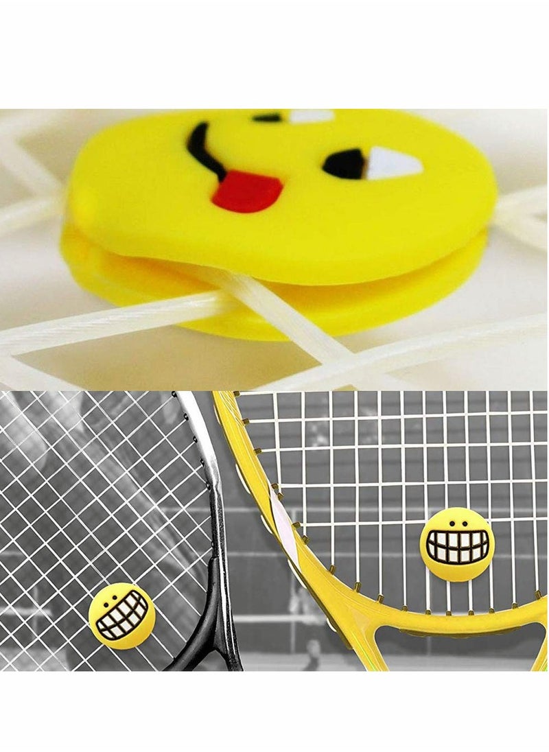 KASTWAVE - Tennis Vibration Dampeners, 8Pcs Racket Shock Absorbers, Smile Face Silicone Absorbers racket dampene, Durable Long-Lasting, Great for Players, Random Style - Image 1