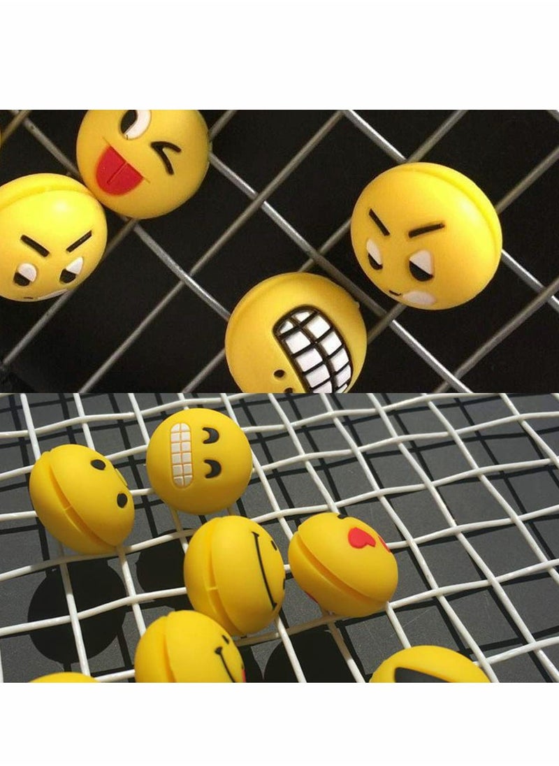 KASTWAVE - Tennis Vibration Dampeners, 8Pcs Racket Shock Absorbers, Smile Face Silicone Absorbers racket dampene, Durable Long-Lasting, Great for Players, Random Style - Image 1