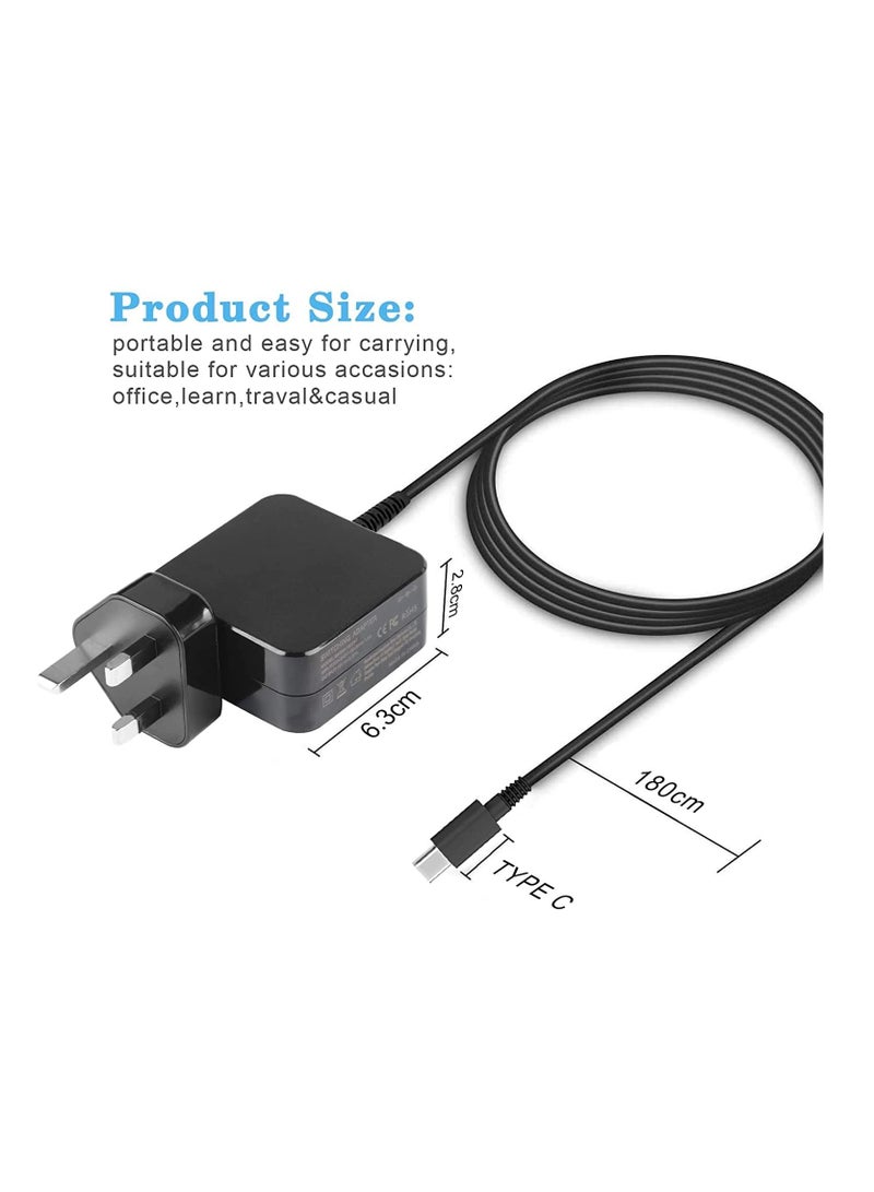 Womdee 45W USB C laptop charger for Acer Chromebook Asus Chromebook, ThinkPad Chromebook and more Type C Power Adapter - Image 4