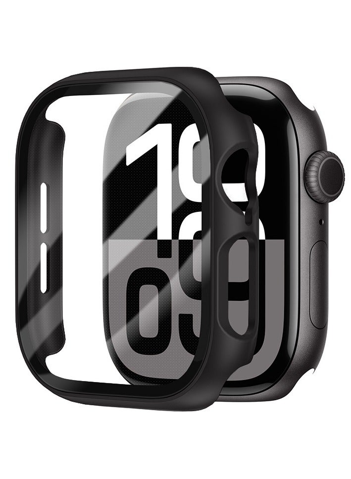 Youque Case for Apple Watch Series 10 46mm Screen Protector, Hard PC Case with Tempered Glass Screen Protector Bubble-Free Cover Slim HD Ultra-Thin Bumper  - Image 1