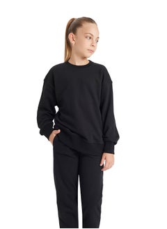 DeFacto Girl Relax Fit Crew Neck Long Sleeve Knitted Sweat Shirt  - Image 2