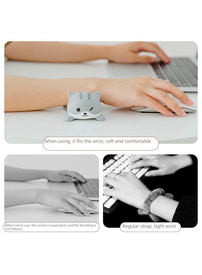 Stress Relief Mouse Pad Wrist Rest For Women Cute Cartoon Office Desktop Wrist Support Hand Rest Pillow-Color:Frog  - Image 3