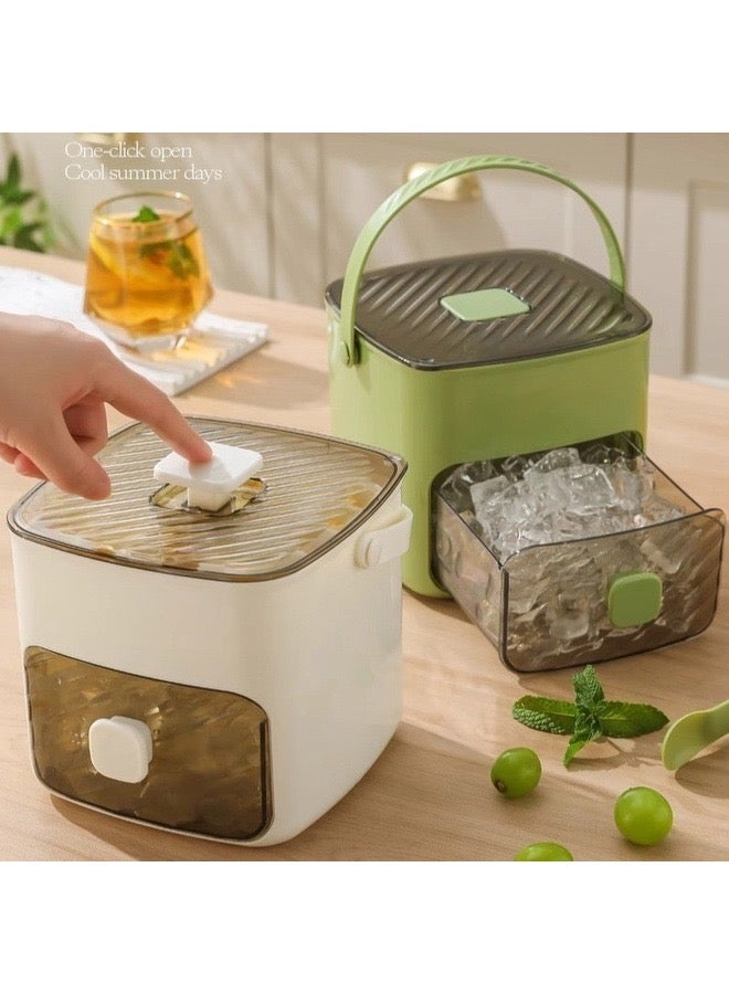 Quick-Freeze Dual-Layer Press Ice cube Tray Easy Press Ice Container Ice Bucket Kits Ice Tong - Image 2