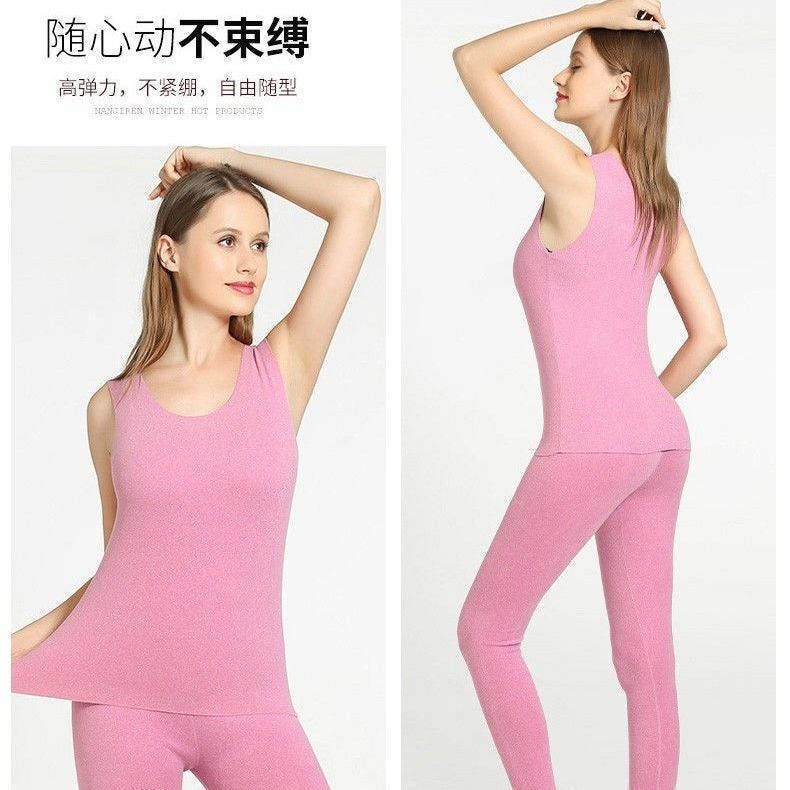 Women'S Inner Wear Seamless Warm Bottoming Fleece-Lined Medium Thick Quick Double-Sided Deqi Sleeveless Tight Underwear Vest - Image 4