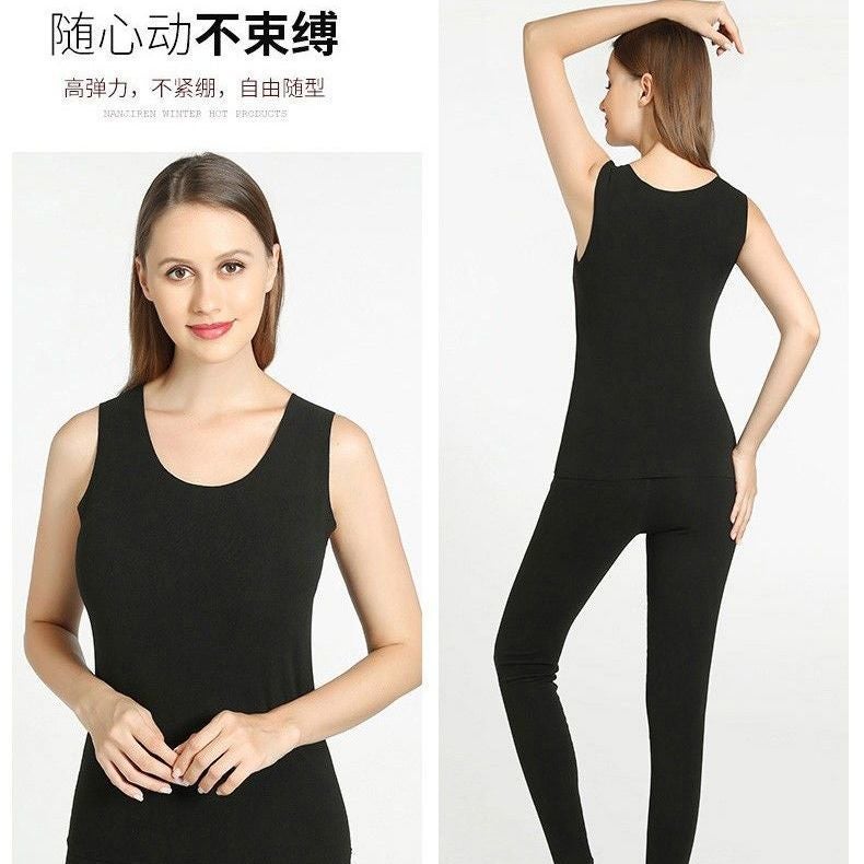 Women'S Inner Wear Seamless Warm Bottoming Fleece-Lined Medium Thick Quick Double-Sided Deqi Sleeveless Tight Underwear Vest - Image 5