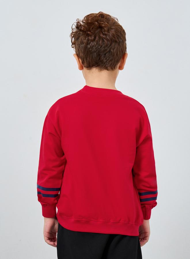 Styli Boys Red NY Graphic Print Sweatshirt - Image 4