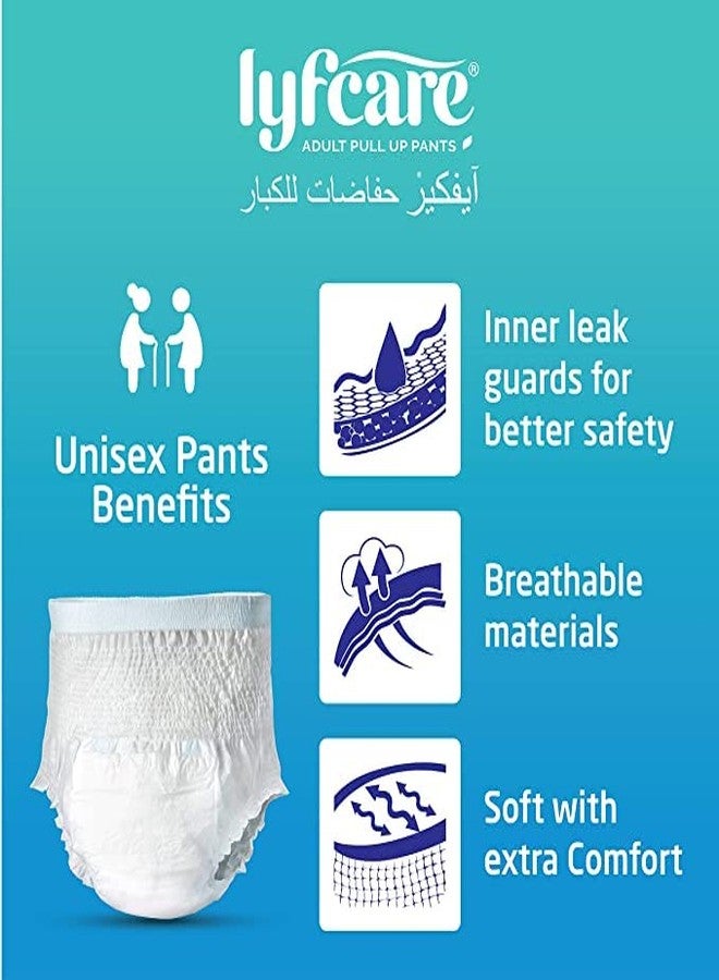Lyfcare Adult Diapers Extra large Size (XL) - 20 Count | Unisex Diapers Pants Style | Waist (90-125 cm) | Wetness Indicator, Super Absorption, 360° Protection & 0% Leakage | For Men & Women - Image 3
