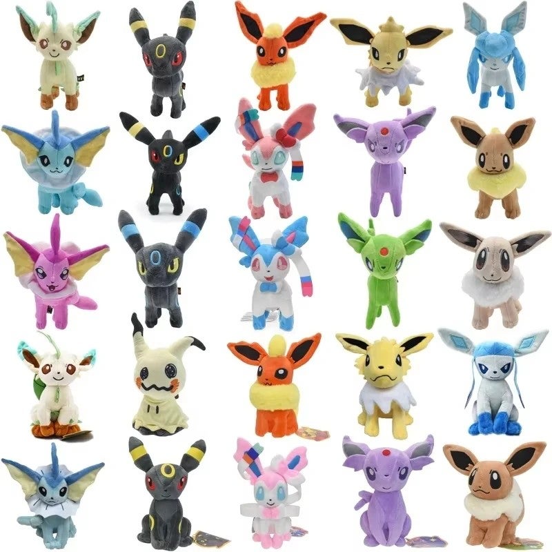 Y&D All Eevee Plush Dolls Pokemoned Leafeon Sylveon Flareon Jolteon Standing Sitting Eevee Plush Toys Vaporeon Stuffed Toy Doll - Image 2