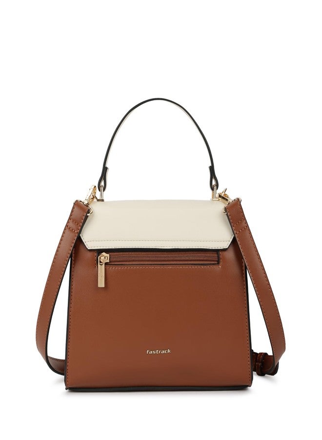 Fastrack ModLock Satchel | Women’s Faux-Leather Satchel | Dual Carry Options, Spacious Main Compartment & Quilted Front Pocket - Image 5