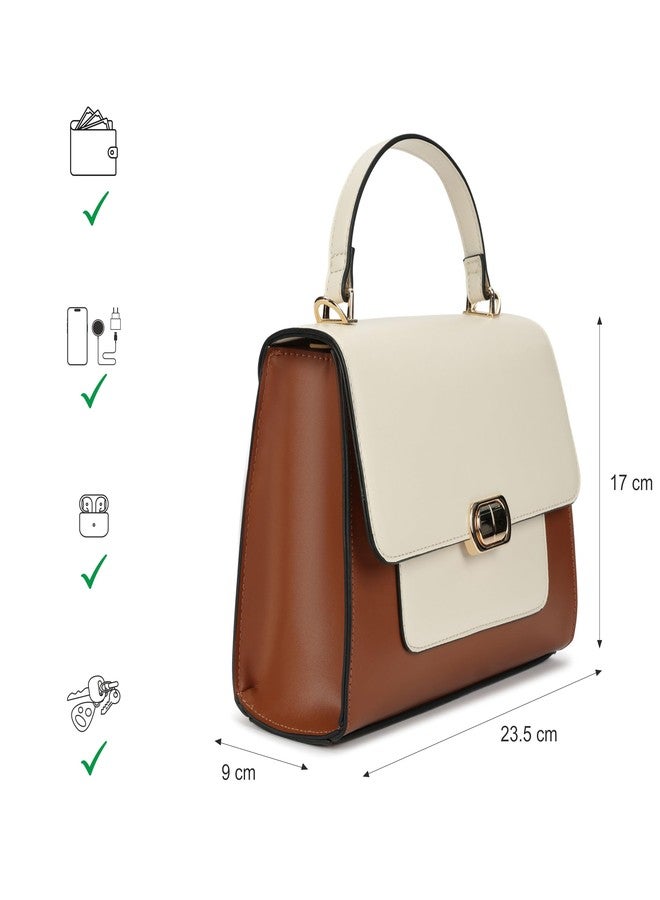 Fastrack ModLock Satchel | Women’s Faux-Leather Satchel | Dual Carry Options, Spacious Main Compartment & Quilted Front Pocket - Image 4