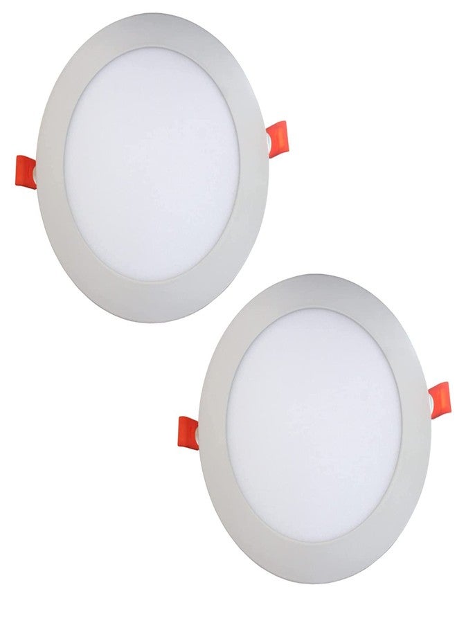 D'Mak 22 Watts Round 3 in 1 LED Conceal Panel Light for POP & False Ceiling - White, Warm White, Natural White (Pack of 2) - Image 1