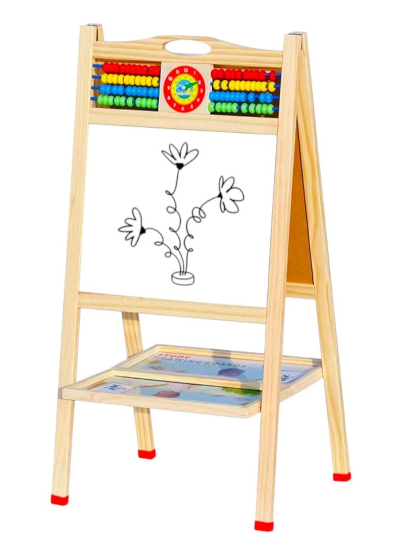 صندوق العاب لوح رسم خشبي مزدوج الجوانب  - Image 1