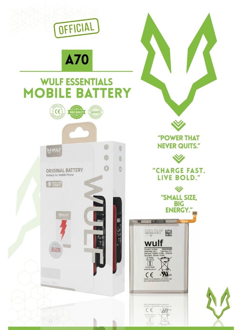 وولف إسينشيالز بطارية WULF لهاتف Samsung A70 - بطارية بديلة عالية السعة - Image 5