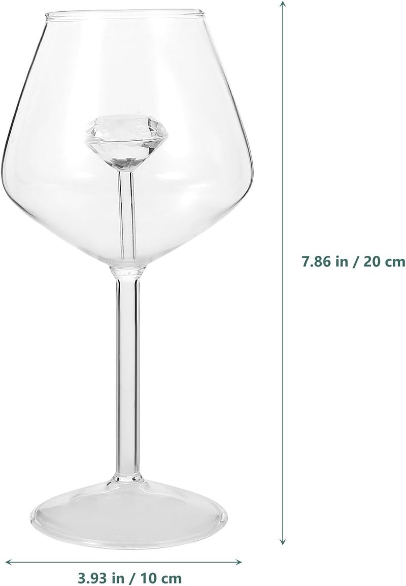 Crystal Goblet Stemware Rhinestone Cocktail Glass for Household and Party Use - Image 2