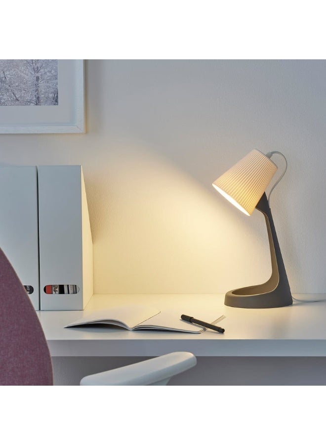 IKEA (IKEA) سفاليت مصباح عمل، رمادي داكن/أبيض - Image 3
