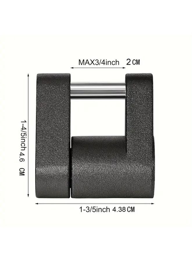 Black Heavy Duty Zinc Trailer Tongue Lock Anti Theft Corrosion Resistant Hitch Lock - Image 4