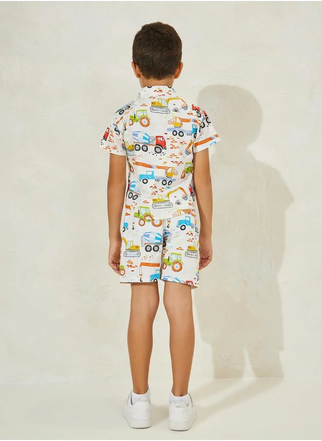 ستايلي Color Block T-Shirt & Short Set