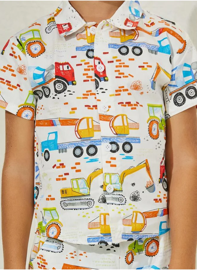 ستايلي Color Block T-Shirt & Short Set