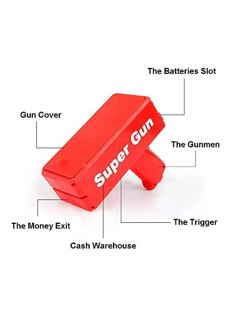 Generic - Super Gun Money Shooter 100 Pcs Prop Money, Fake Money Gun Toy Play Money for Kids Adults - Image 1