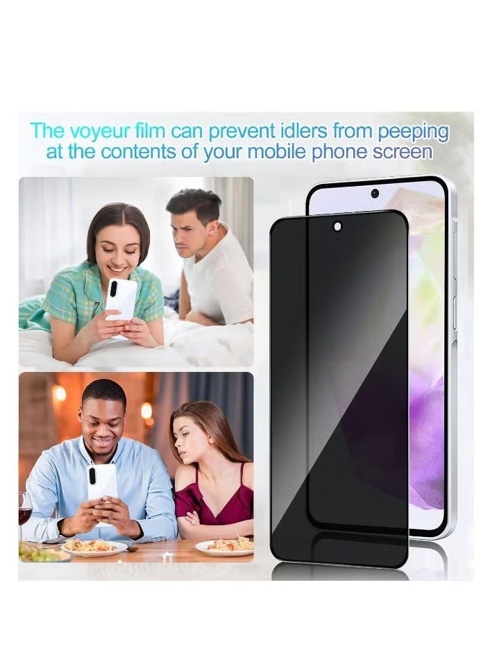 ELTRAZONE Samsung Galaxy A36 Privacy Tempered Glass Screen Protector – 2 Pack Ultra HD Anti-Spy Privacy Filter – 9H Hardness Anti-Scratch, Bubble-Free Easy Installation – Protect Your Screen from Scratches and Keep Your Data Private - Image 4
