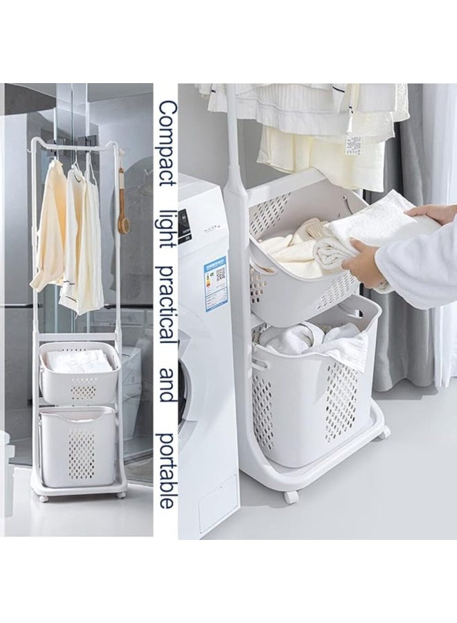 ليفينج سلة غسيل مع شماعة ملابس – تصميم عملي لتنظيم فعال - Image 5