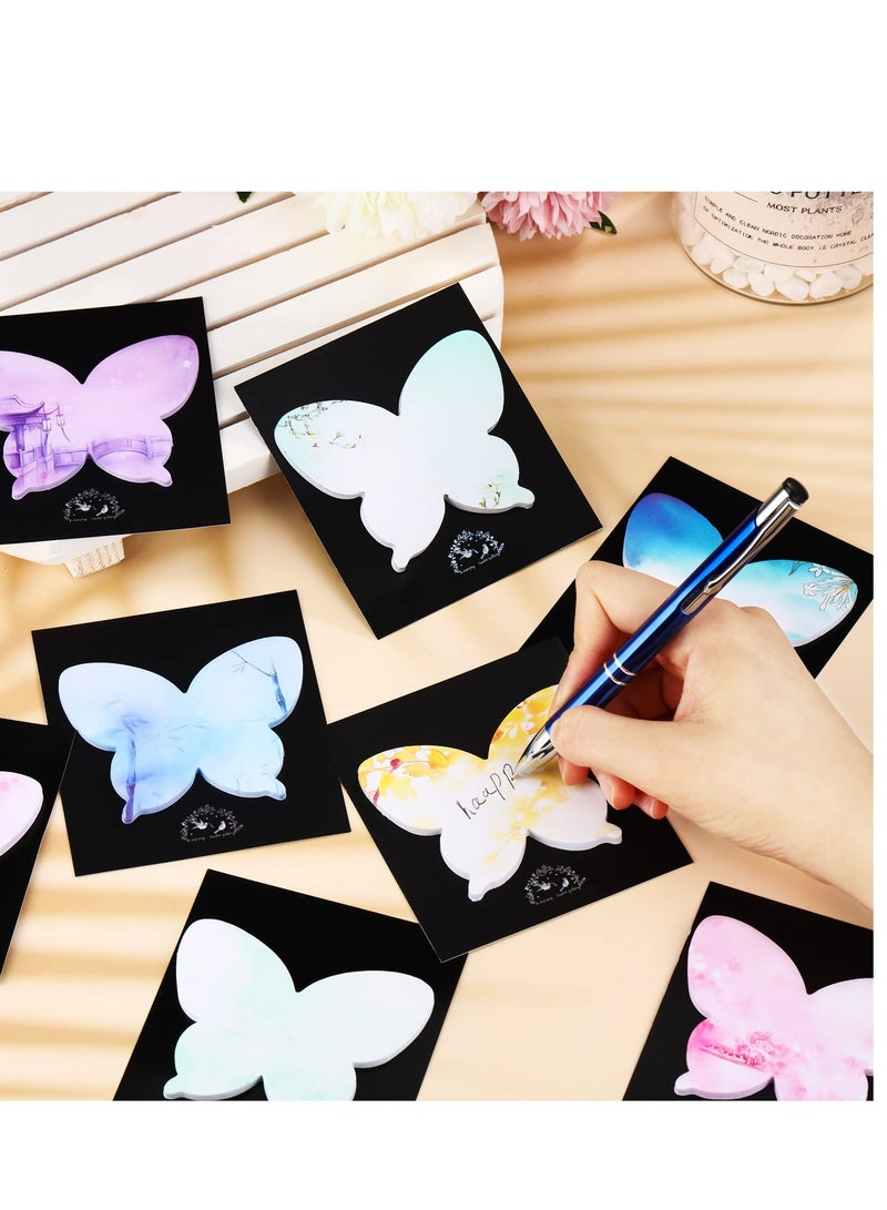 Excefore 360 Pieces Sticky Notes, Butterfly Cutouts Paper, Cute Shaped Sticky Notes, Self-Sticky Notes, Colored Memo Pads, Watercolor Sticky Note, for Reminders Studying School Home Family Office Supplies  - Image 4