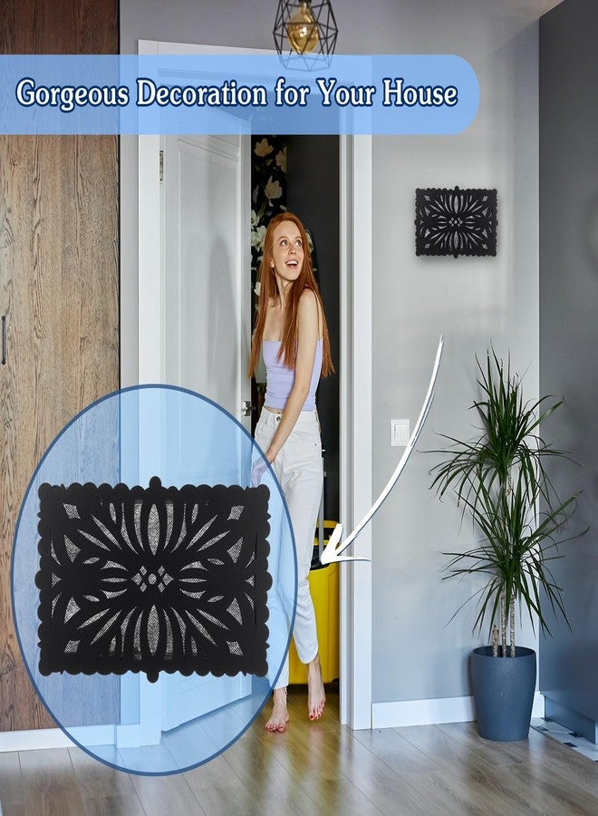 Saillong Doorbell Chime Cover Box Only, Doorbell Cover for Wall Inside With Floral Design, Indoor Doorbells Covers with Self Adhesive Tape, Fits Most of Doorbells Chime, Easy to Install(Black) - Image 4
