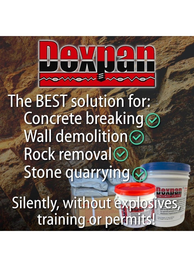 Generic - Dexpan Expansive Demolition Grout 11 Lb Bucket For Rock Breaking Concrete Cutting Excavating Alternative To Demolition Jack Hammer Breaker Jackhammer Concrete Saw Rock Drill 1 77 104 F - Image 1