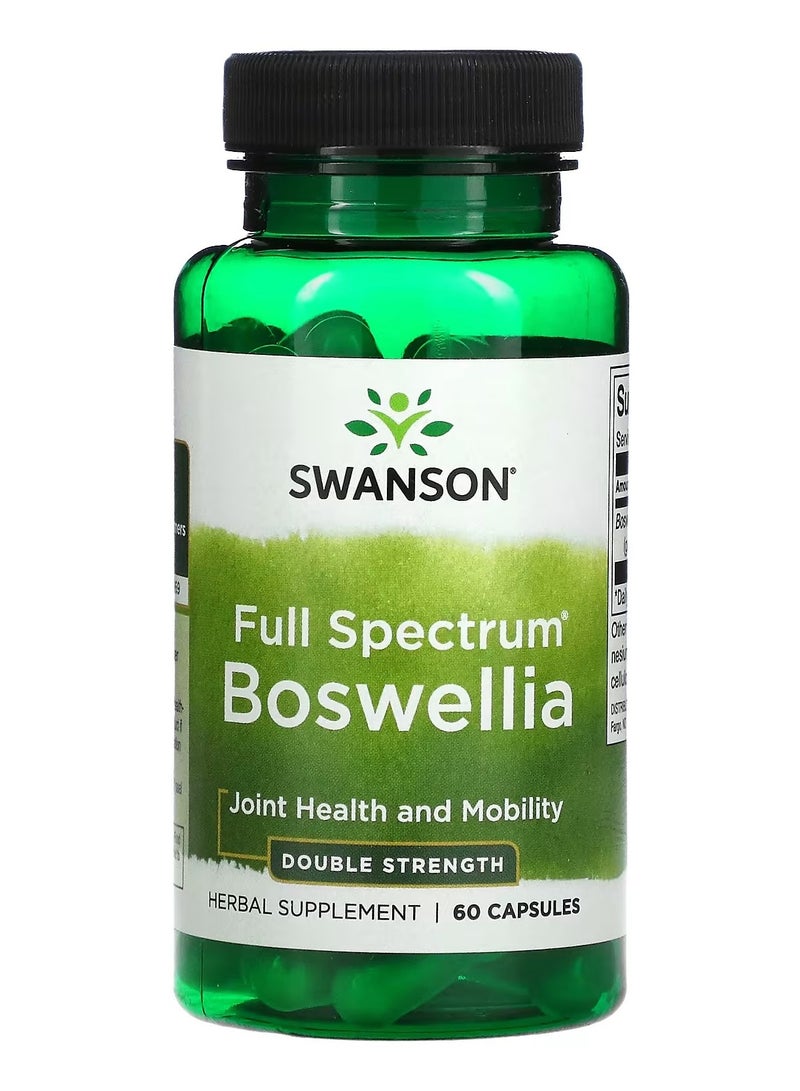 Swanson, Boswellia كامل الطيف، قوة مضاعفة، 60 كبسولة