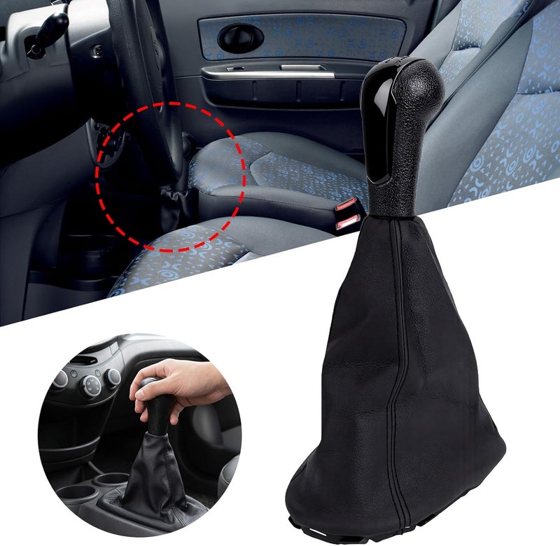 Manual 5 Speed Gear Shift Knob Cover 5 Speed Manual Gear Shift Knob with Dust Proof Wear Proof Ergonomic Design Replacement for Chevy Spark 2011 2012 2013 2014 (Black) - Image 3