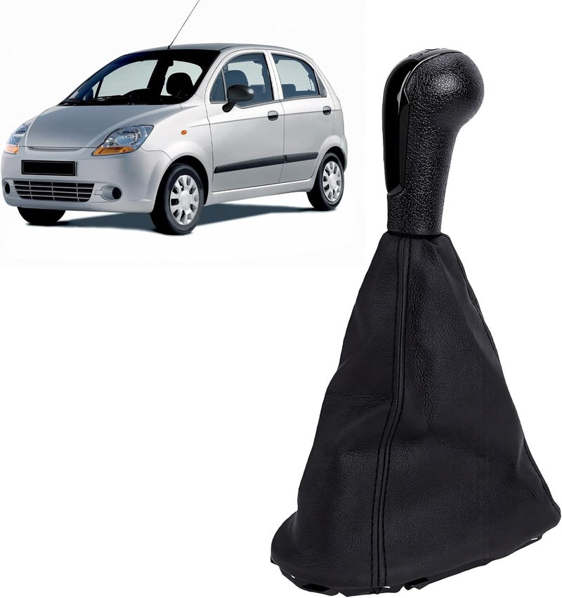 Manual 5 Speed Gear Shift Knob Cover 5 Speed Manual Gear Shift Knob with Dust Proof Wear Proof Ergonomic Design Replacement for Chevy Spark 2011 2012 2013 2014 (Black) - Image 2