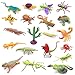 Guaishou 20pcs Realistic Bugs Plastic Insects Animals Figures Toys Contains Ladybugs Caterpillars Beetles Mantises Scorpions Lizards Snakes Frogs Ants - Image 4