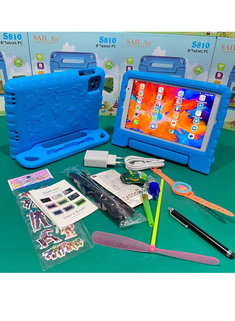 Android Kids Tablet Bluetooth WiFi Parental Control GMS Shockproof Case multiple Pre-Installed apps