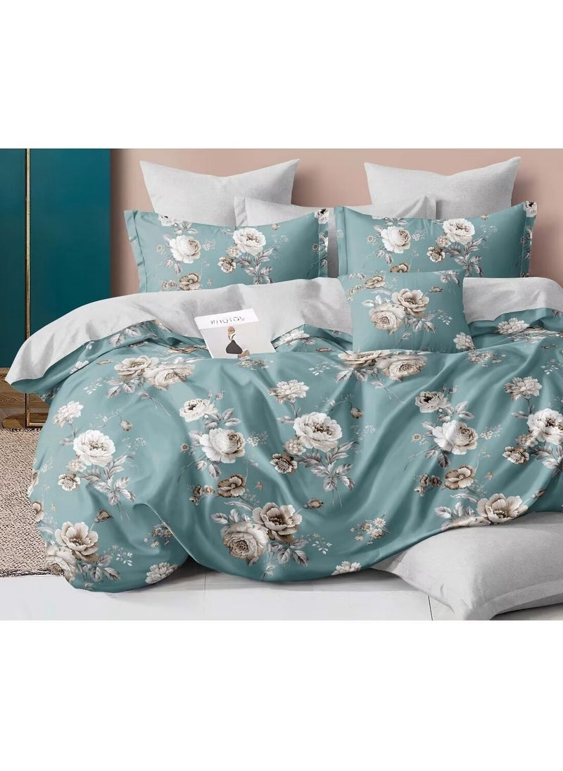Generic DUOMA duvet cover set , king size ,6pcs set with duvet cover 220*240cm and fit sheet and 4pcs pillowcases  - Image 1