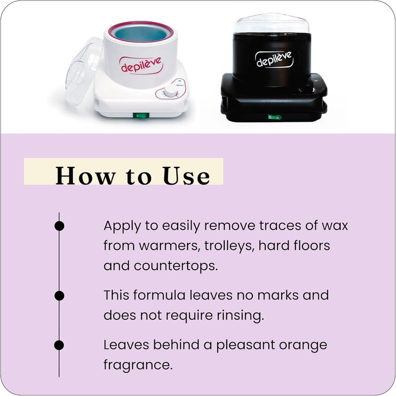 Depileve Easy Clean Citric Wax Cleaner for Warmers and Equipment, 35 Ounce - Image 4