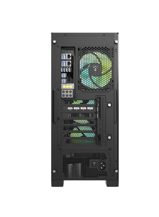 دارك فلاش صندوق كمبيوتر الألعاب DARKFLASH DK361B ATX Mid-Tower مع زجاج مقسى و 4 مراوح ARGB - Image 4