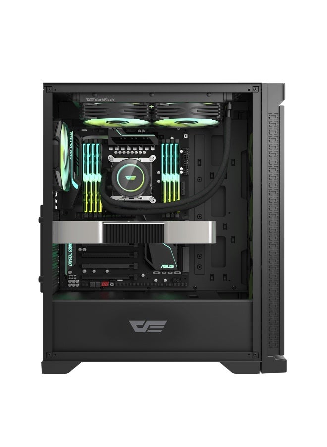 دارك فلاش صندوق كمبيوتر الألعاب DARKFLASH DK361B ATX Mid-Tower مع زجاج مقسى و 4 مراوح ARGB - Image 5