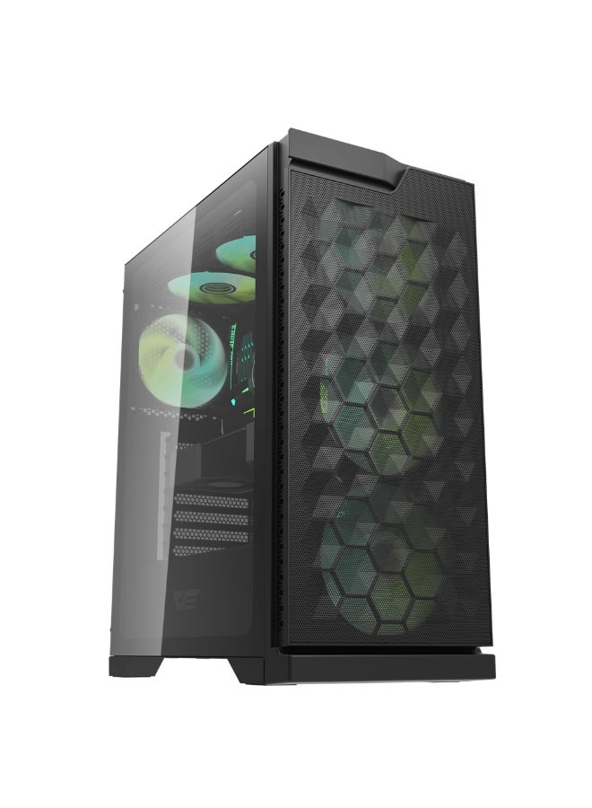 دارك فلاش صندوق كمبيوتر الألعاب DARKFLASH DK361B ATX Mid-Tower مع زجاج مقسى و 4 مراوح ARGB - Image 2