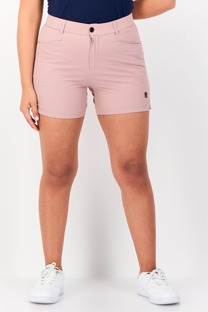 GIORDANO شورتات تشينو للنساء من علامة جي موشن، وردي - Image 1